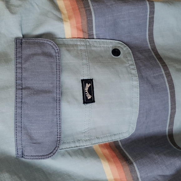 Billabong Striped 73 Lo Tides 19" Board Short Size 38 - Picture 5 of 6